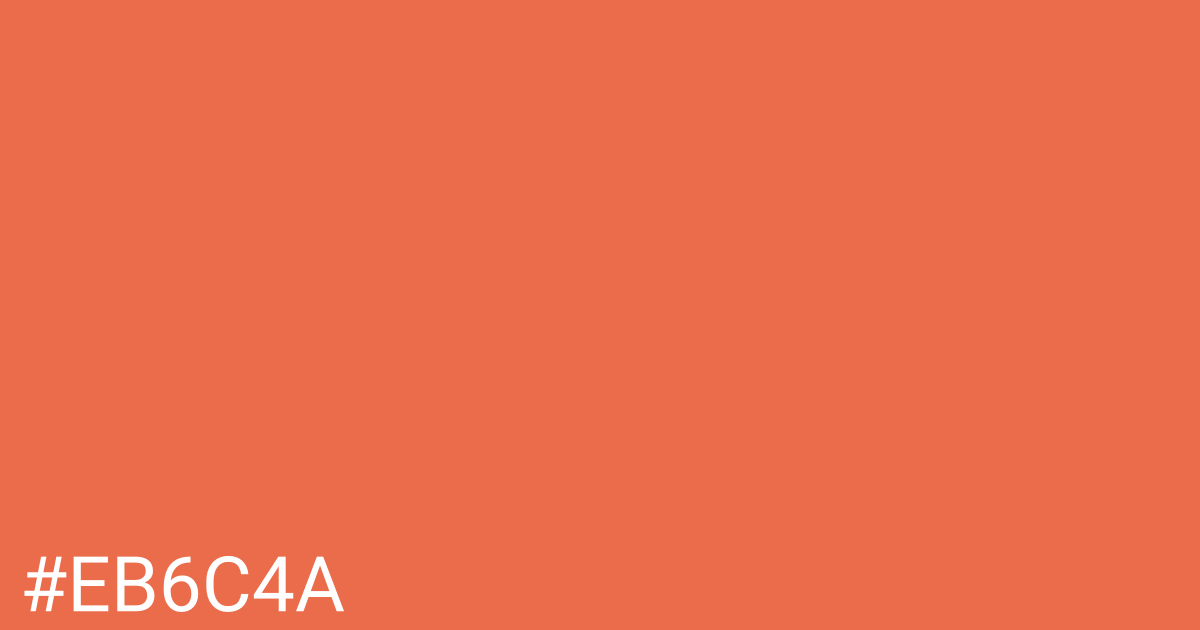 Hex color #eb6c4a graphic