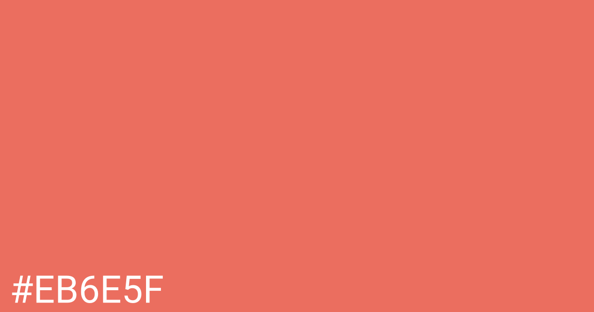 Hex color #eb6e5f graphic