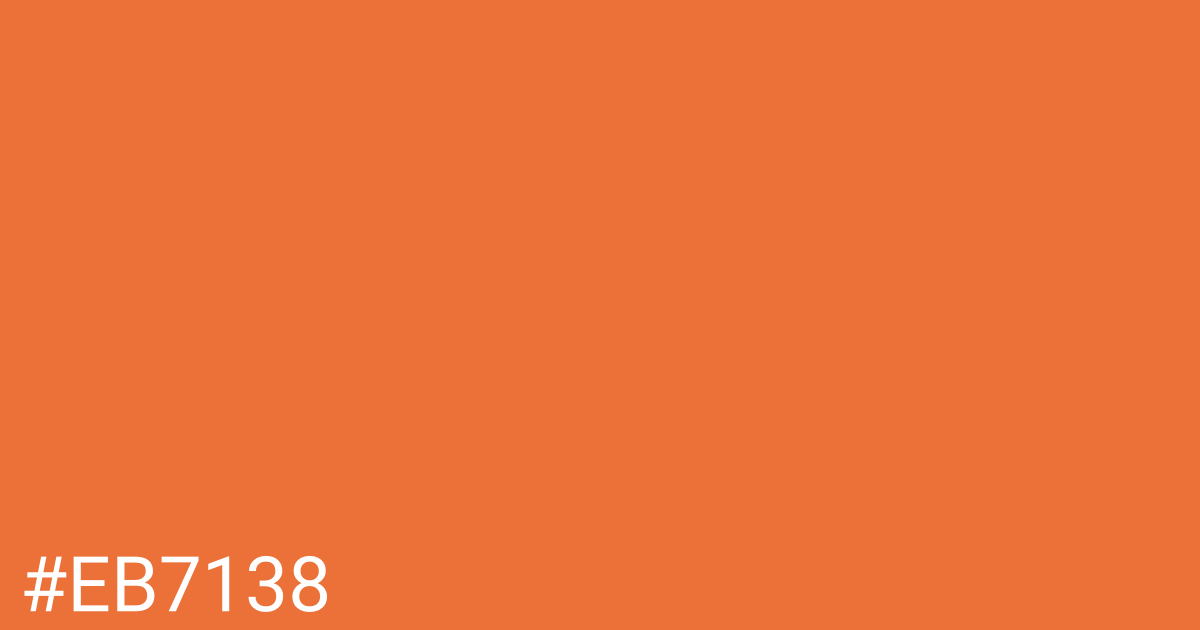 Hex color #eb7138 graphic