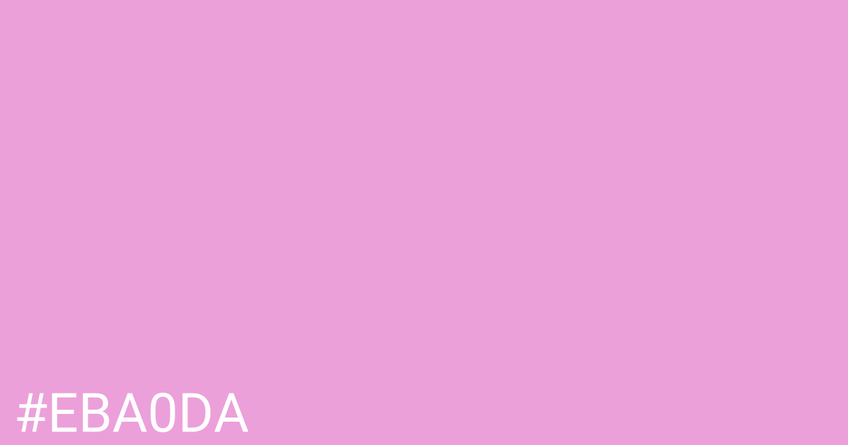 Hex color #eba0da graphic