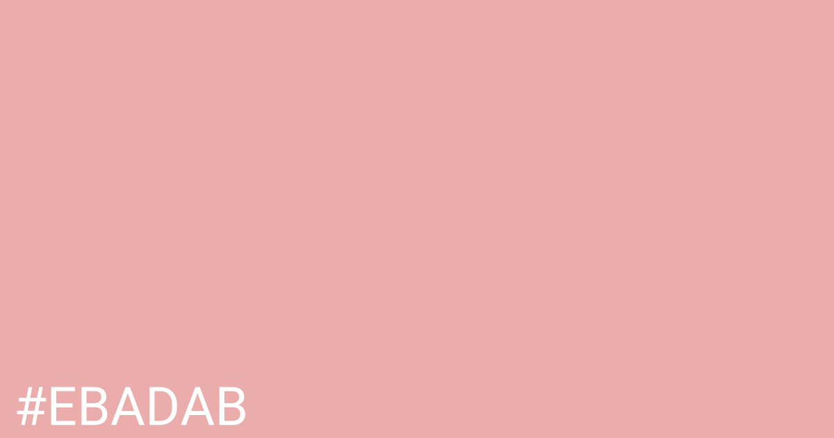 Hex color #ebadab graphic