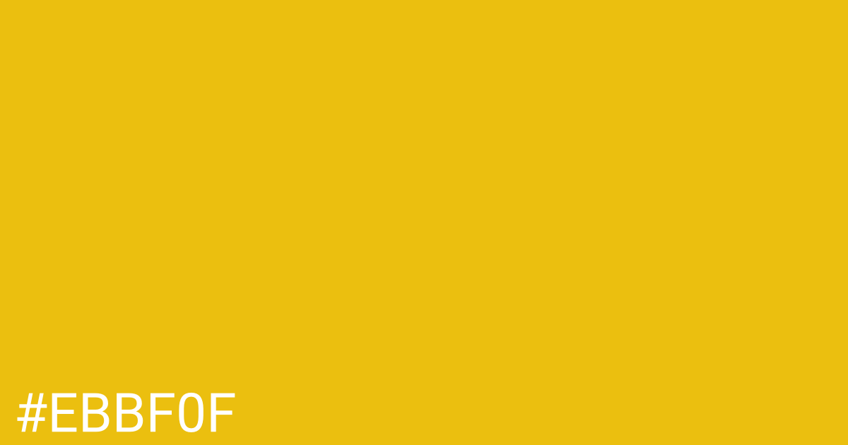 Hex color #ebbf0f graphic