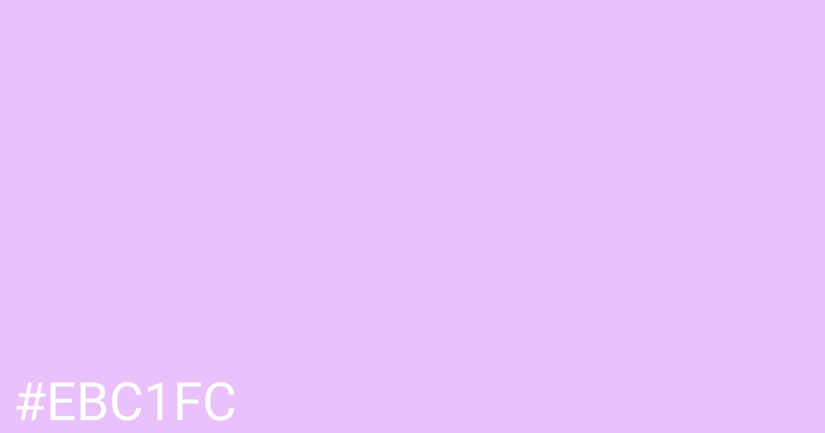 Hex color #ebc1fc graphic