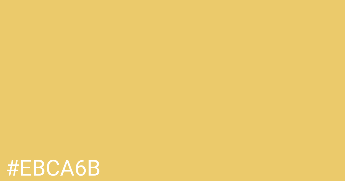Hex color #ebca6b graphic