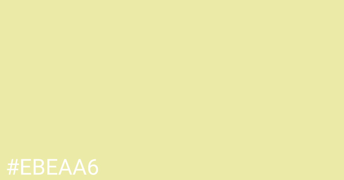 Hex color #ebeaa6 graphic