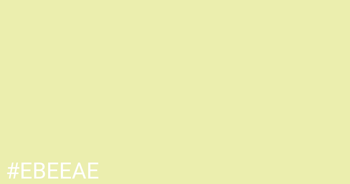 Hex color #ebeeae graphic