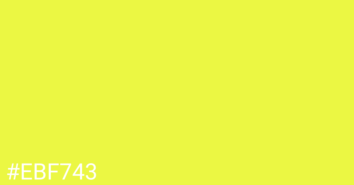 Hex color #ebf743 graphic