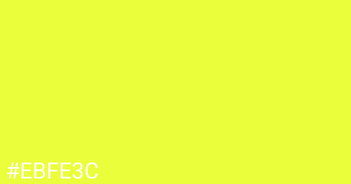 Hex color #ebfe3c graphic