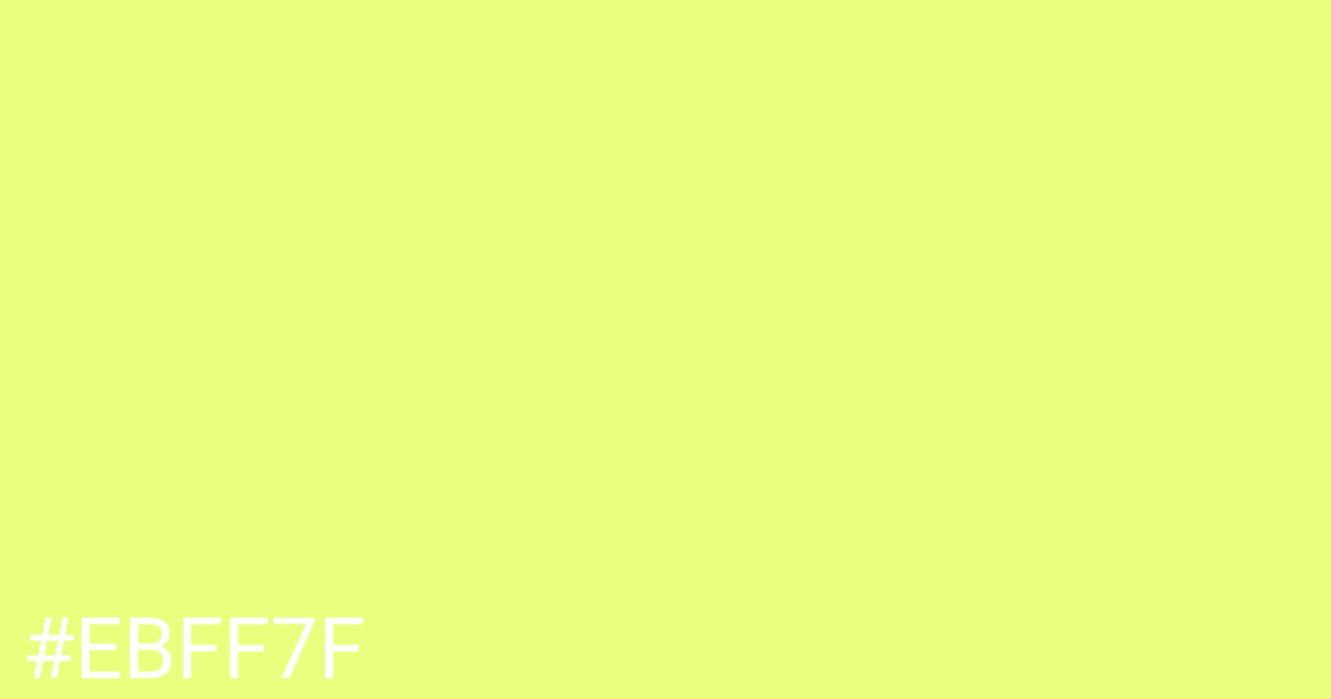 Hex color #ebff7f graphic