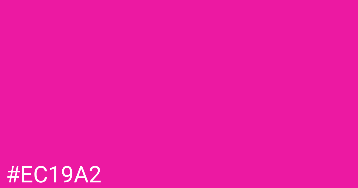Hex color #ec19a2 graphic