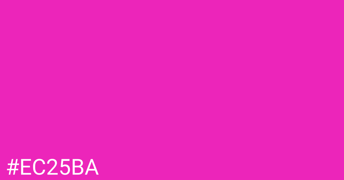 Hex color #ec25ba graphic