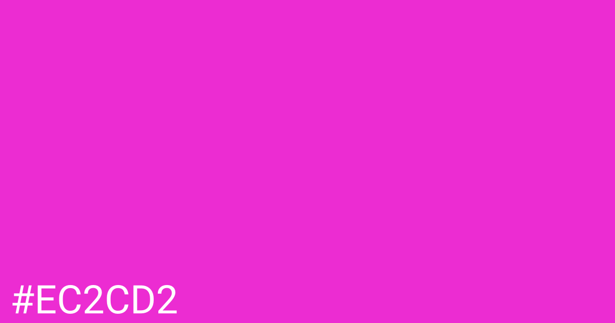 Hex color #ec2cd2 graphic