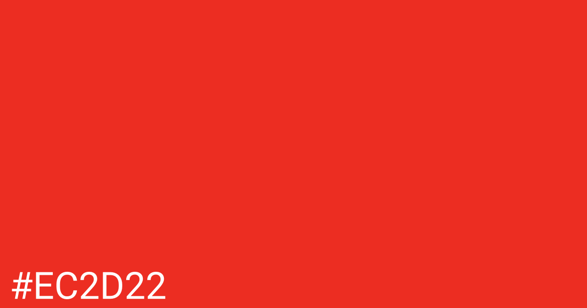 Hex color #ec2d22 graphic