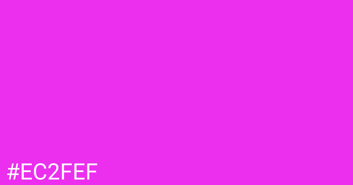 Hex color #ec2fef graphic
