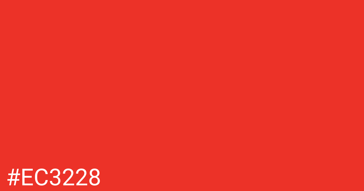 Hex color #ec3228 graphic