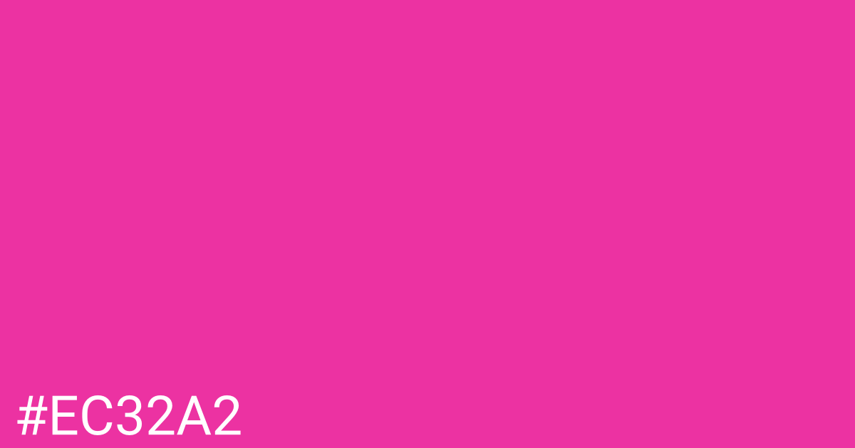 Hex color #ec32a2 graphic