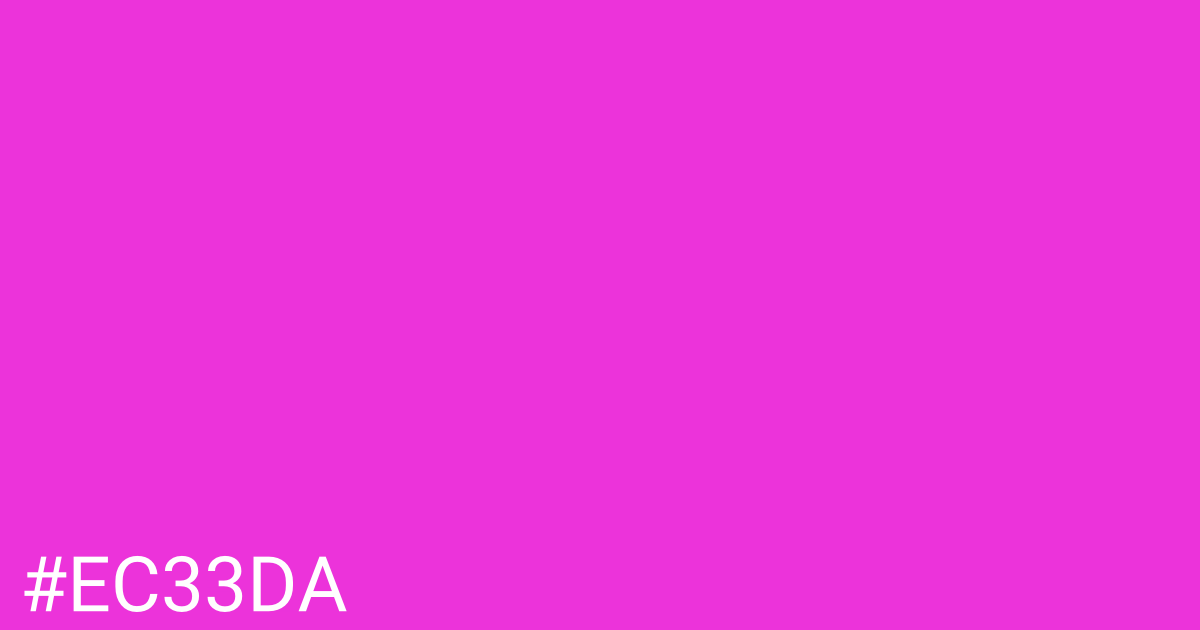 Hex color #ec33da graphic