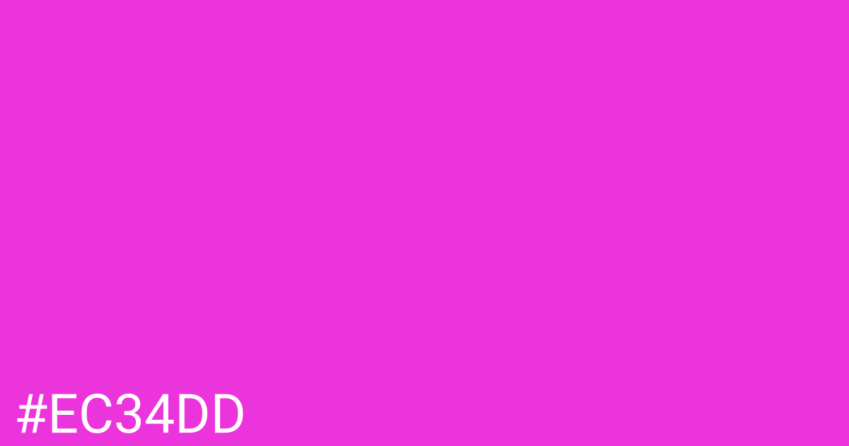 Hex color #ec34dd graphic