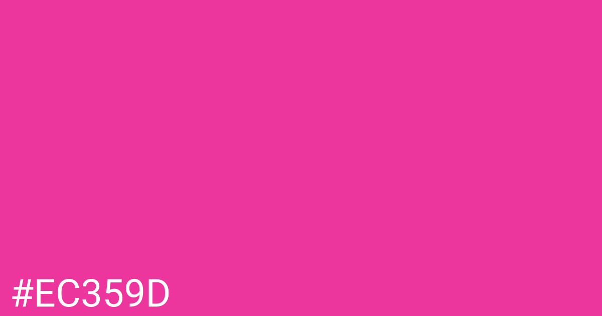 Hex color #ec359d graphic