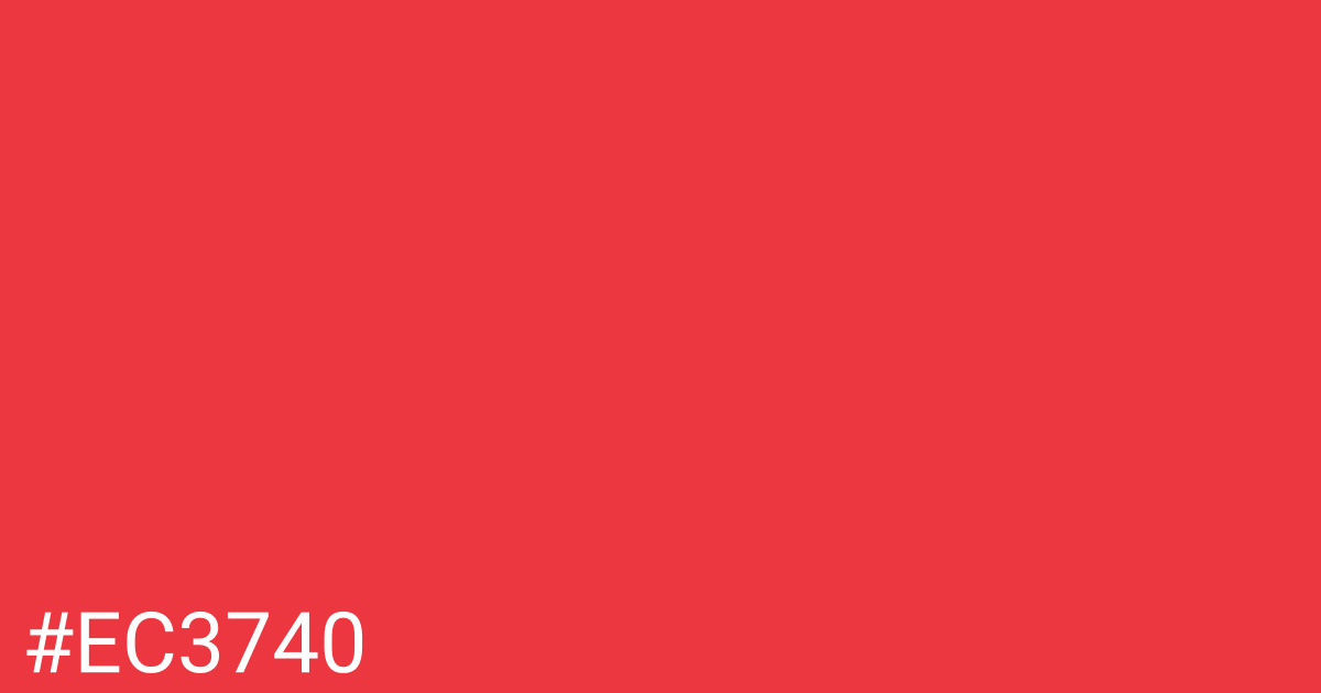 Hex color #ec3740 graphic