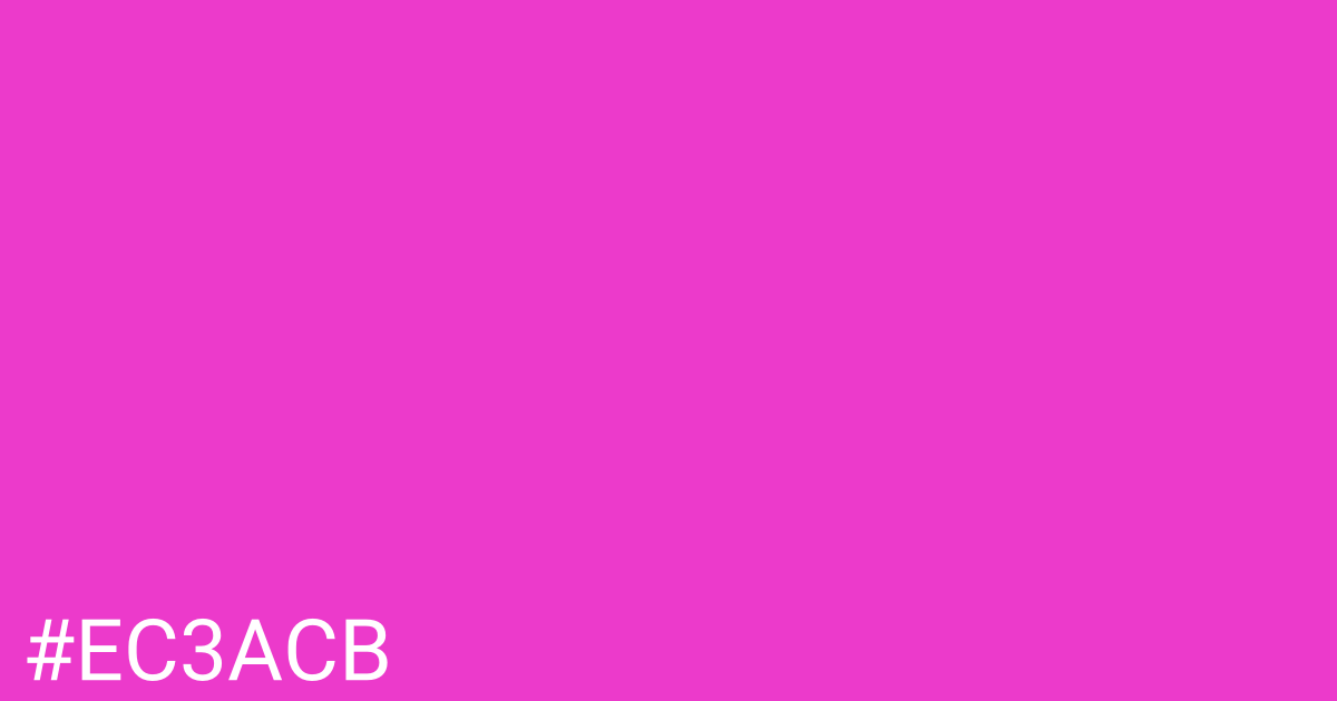 Hex color #ec3acb graphic