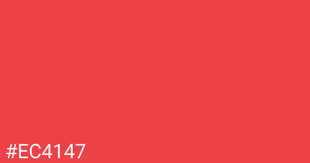 Hex color #ec4147 graphic
