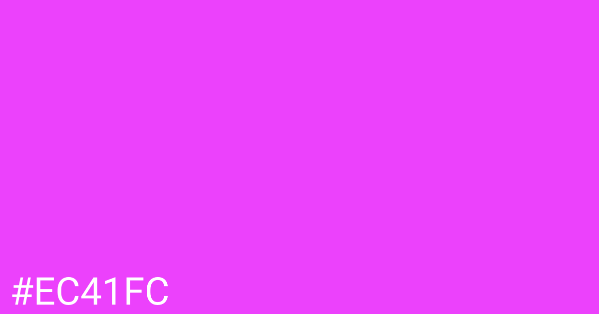 Hex color #ec41fc graphic