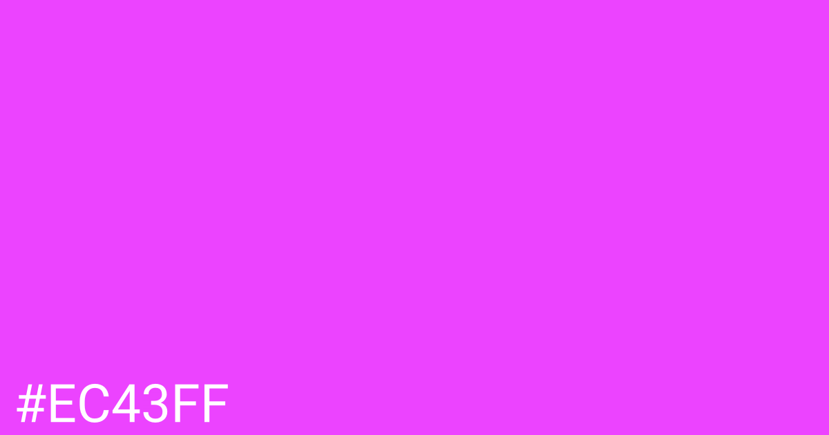 Hex color #ec43ff graphic
