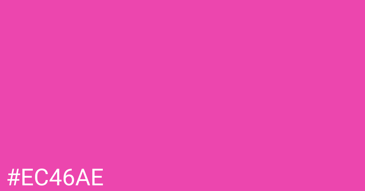 Hex color #ec46ae graphic