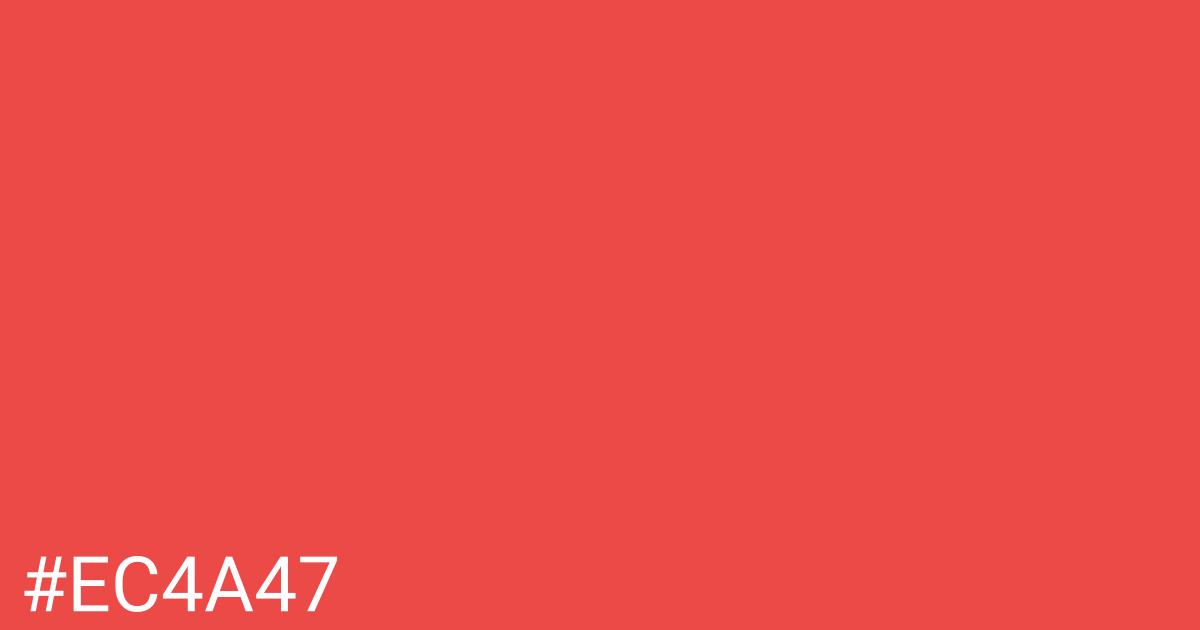 Hex color #ec4a47 graphic
