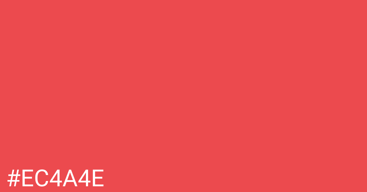 Hex color #ec4a4e graphic