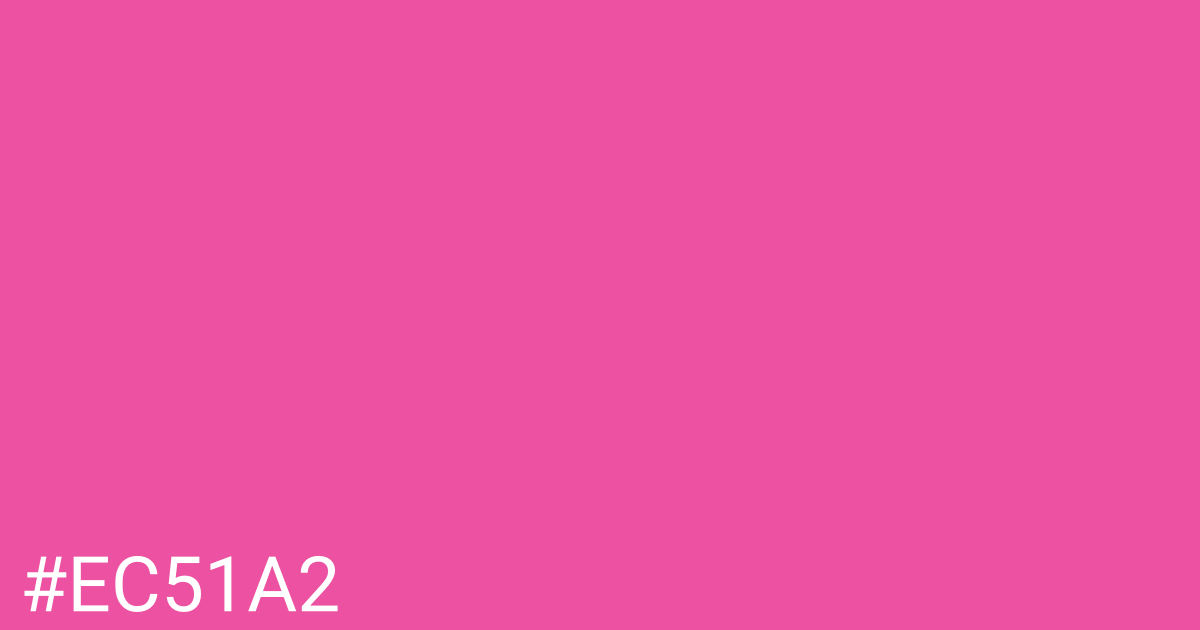 Hex color #ec51a2 graphic