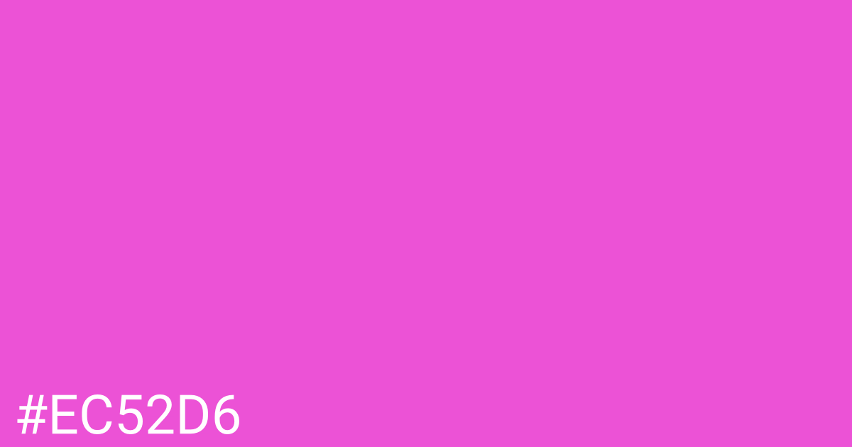 Hex color #ec52d6 graphic