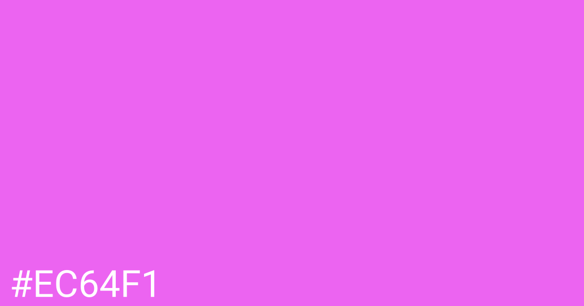 Hex color #ec64f1 graphic