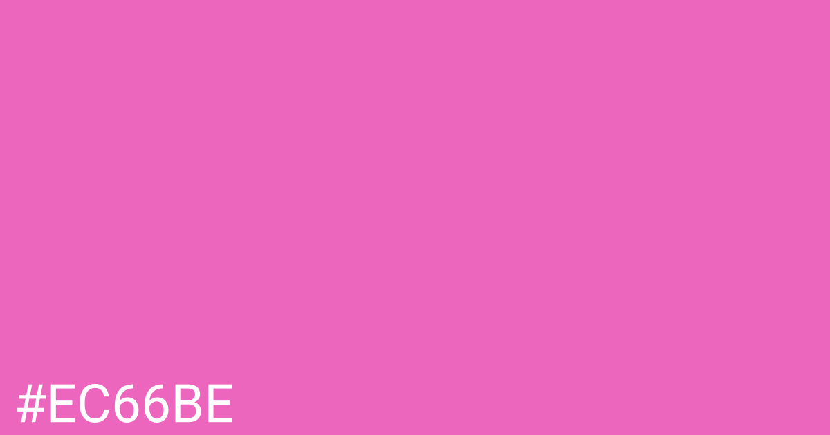 Hex color #ec66be graphic