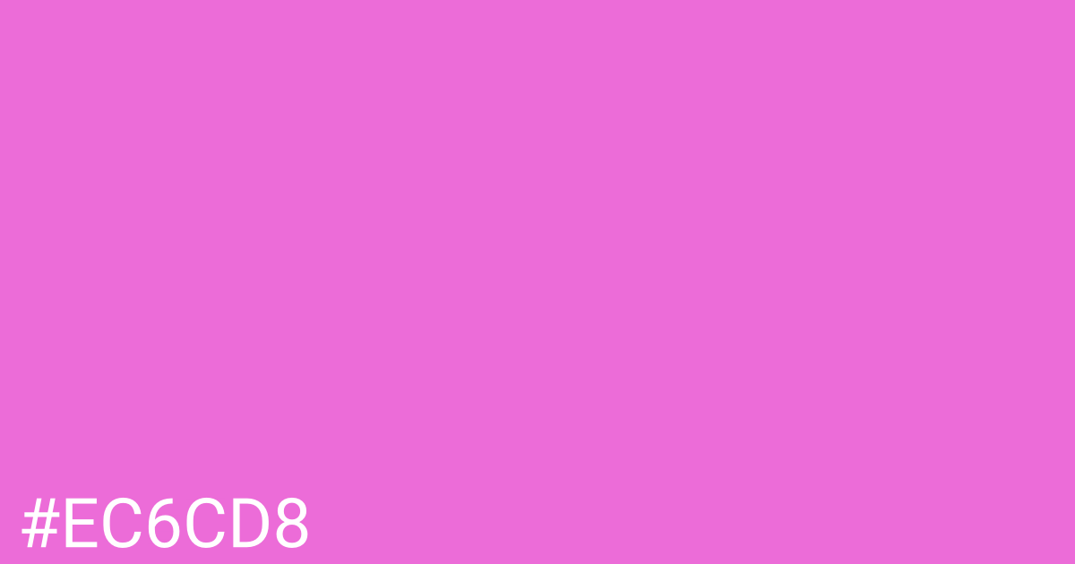 Hex color #ec6cd8 graphic