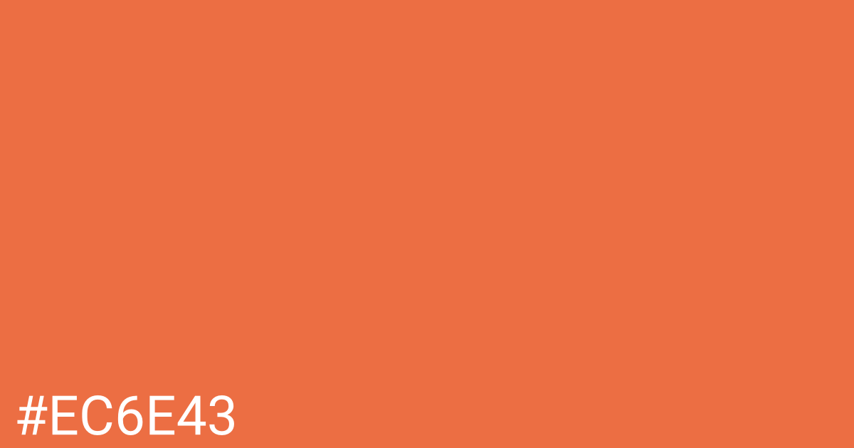Hex color #ec6e43 graphic