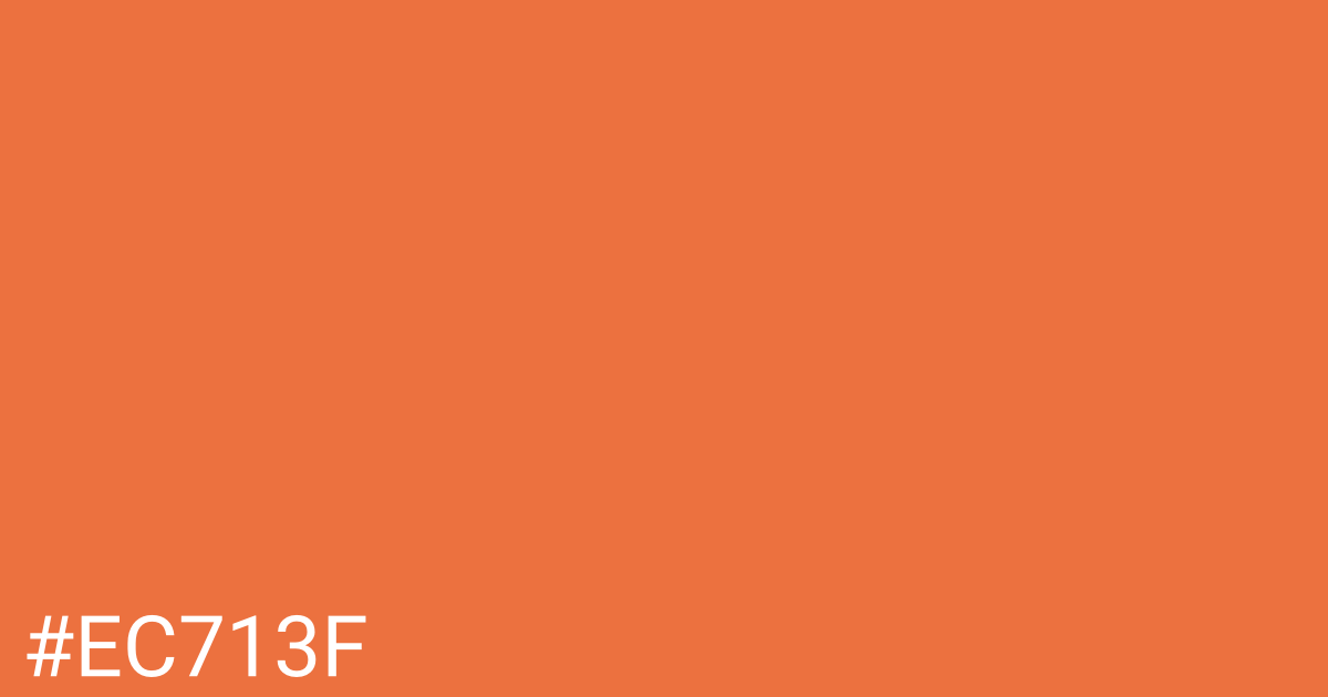 Hex color #ec713f graphic