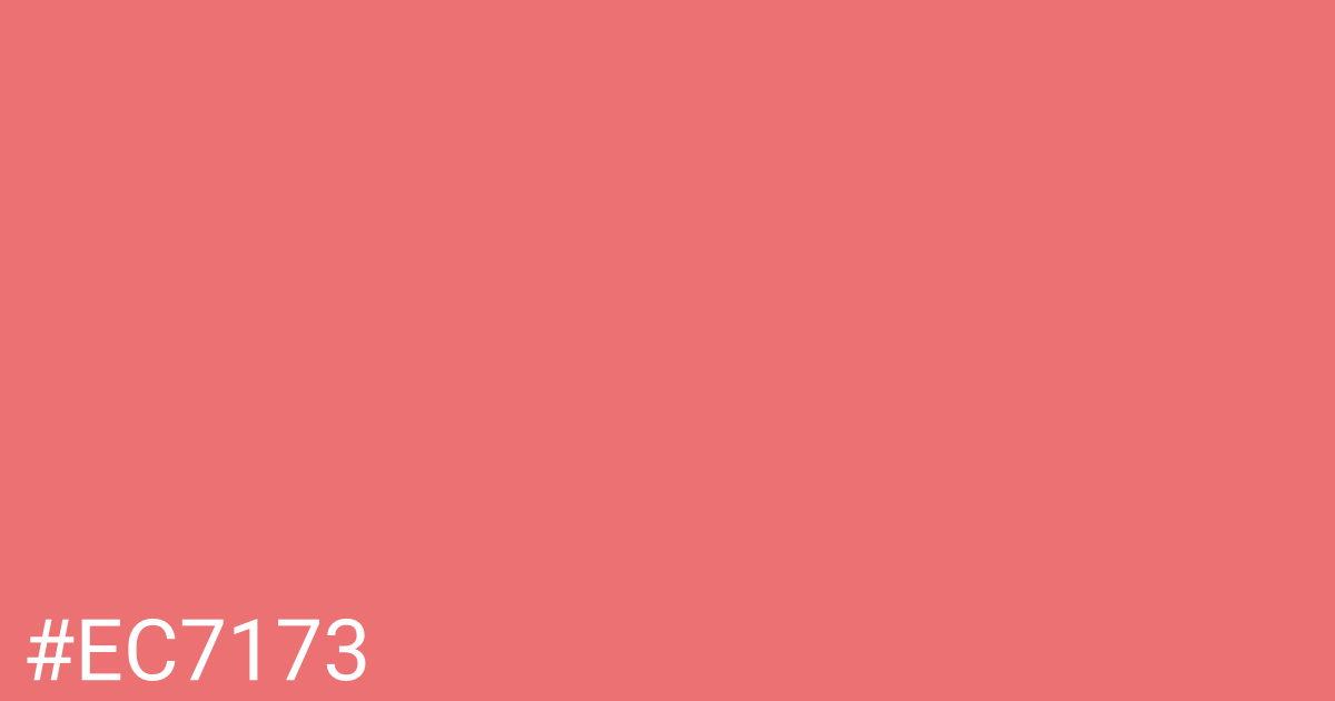 Hex color #ec7173 graphic