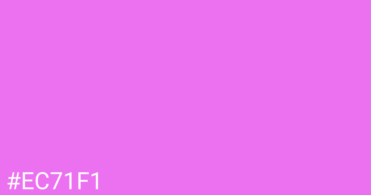 Hex color #ec71f1 graphic