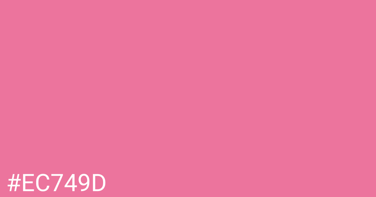 Hex color #ec749d graphic