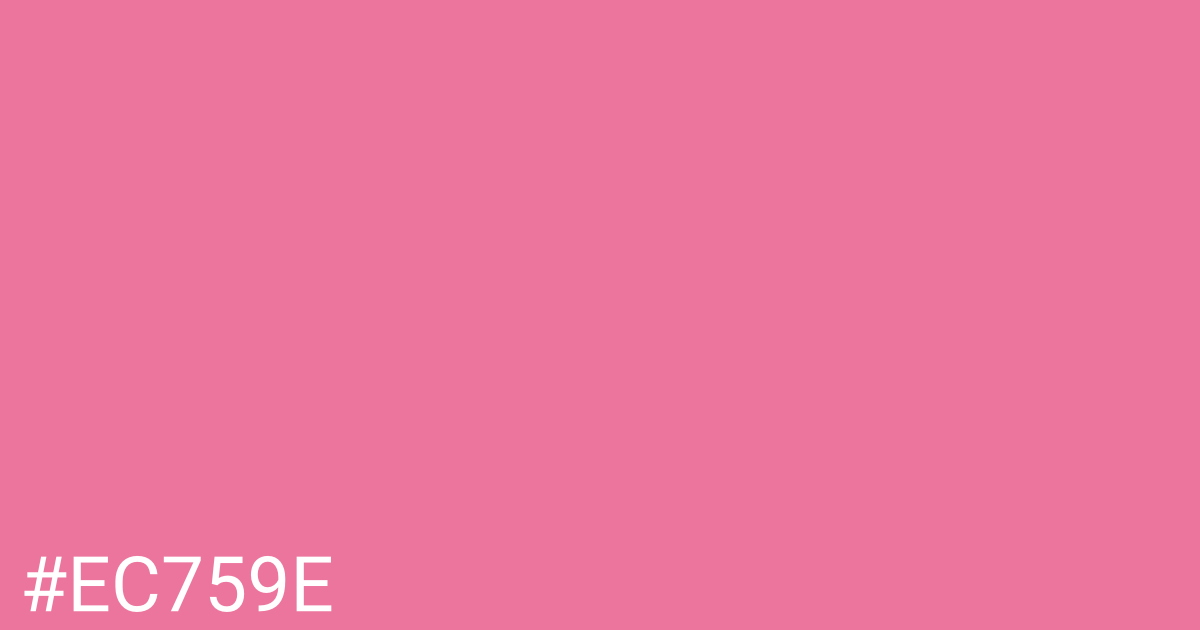 Hex color #ec759e graphic