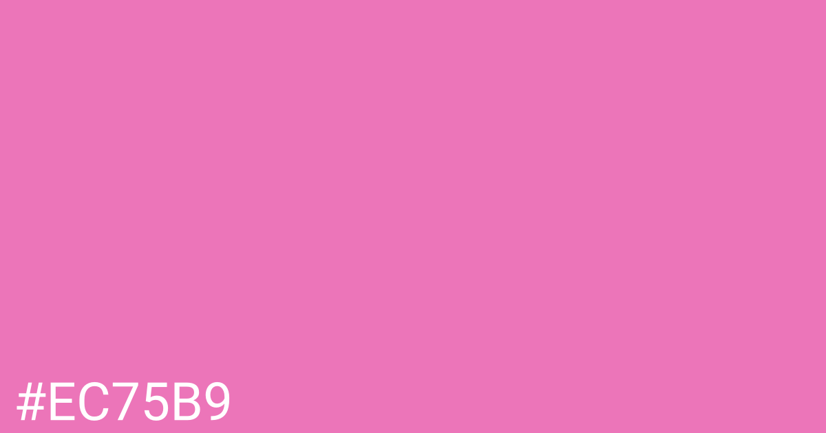 Hex color #ec75b9 graphic