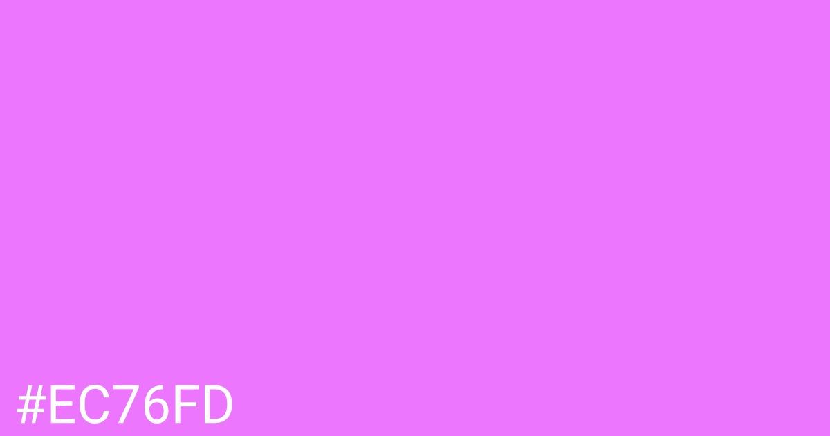 Hex color #ec76fd graphic