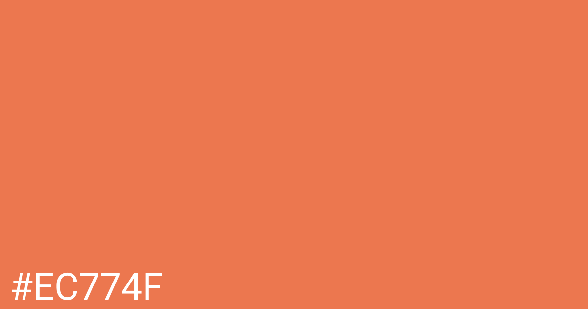 Hex color #ec774f graphic