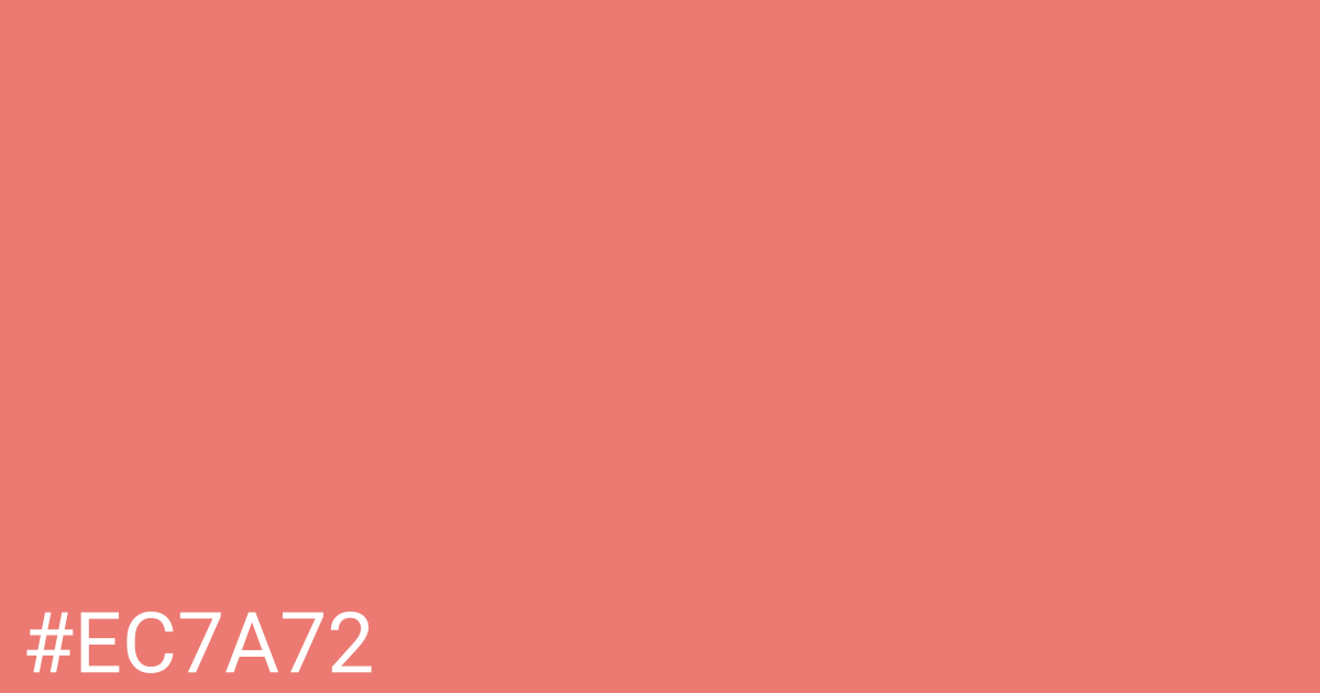 Hex color #ec7a72 graphic