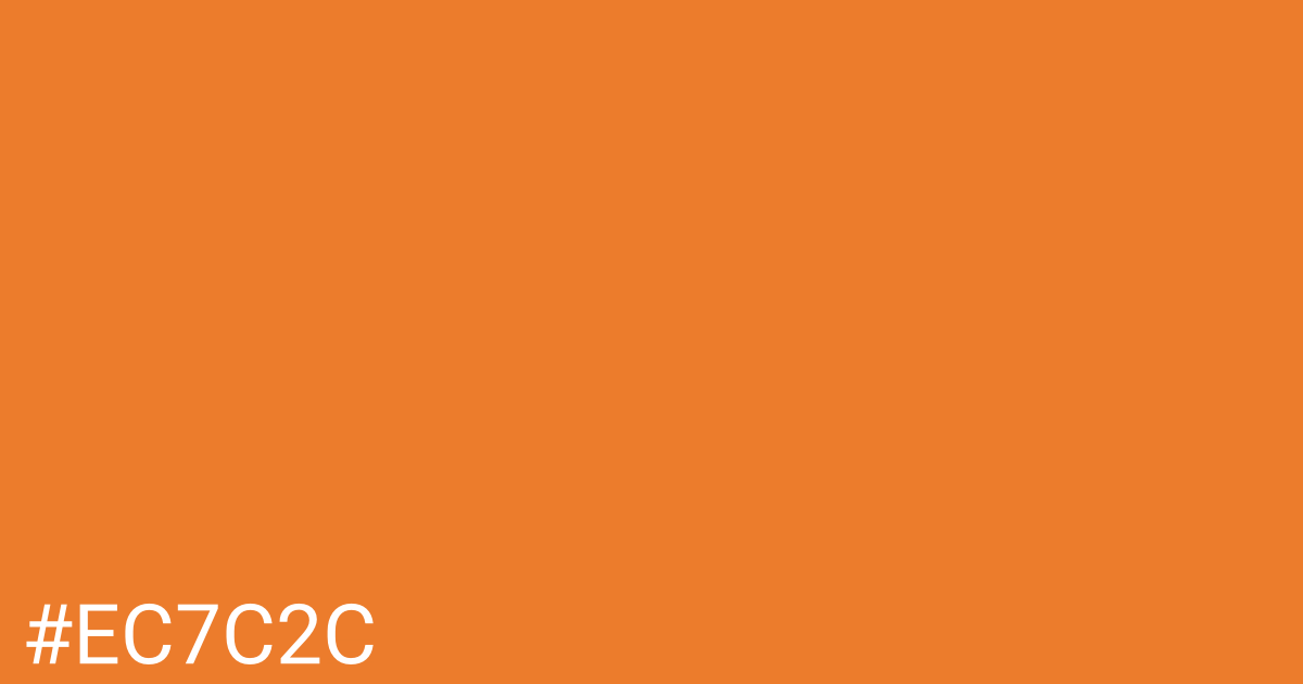 Hex color #ec7c2c graphic