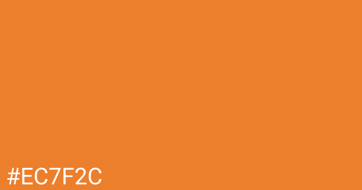 Hex color #ec7f2c graphic