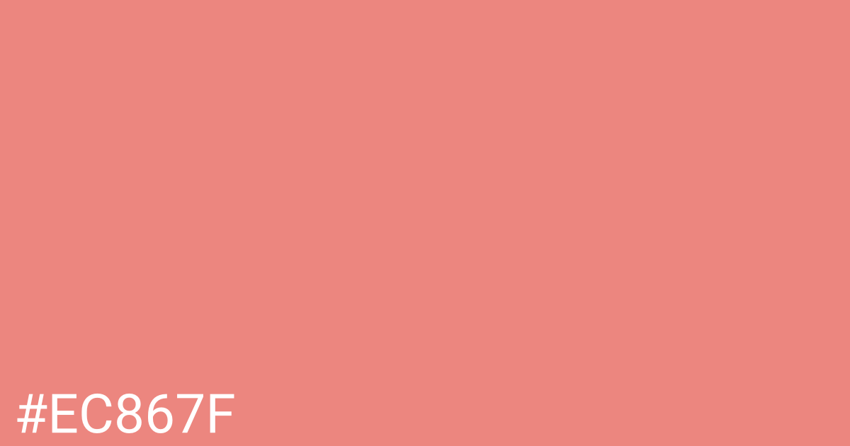 Hex color #ec867f graphic