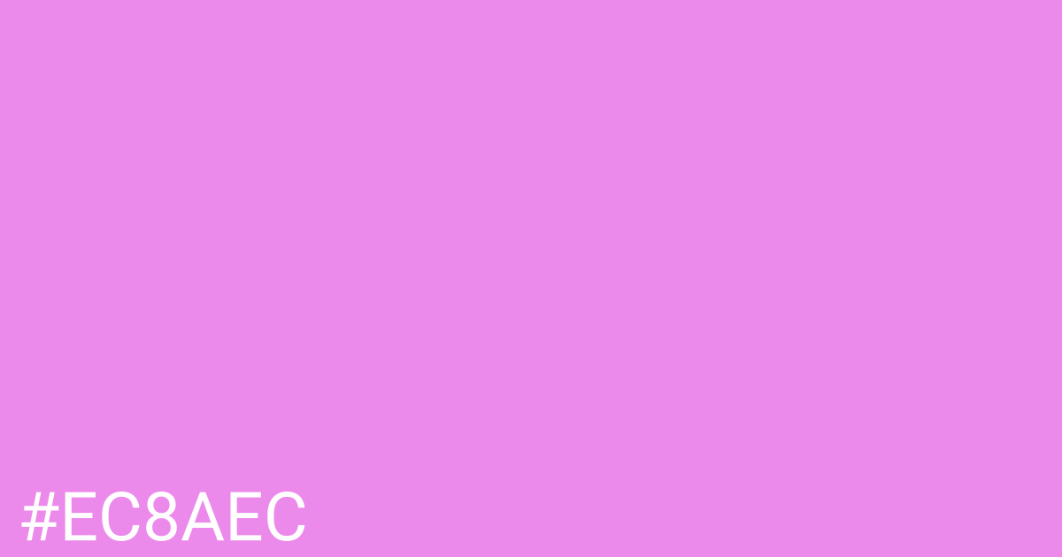 Hex color #ec8aec graphic